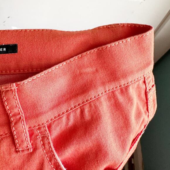 Lafayette 148 New York Orange Mercer Skinny Ankle Pants Slacks Peach Rose Size 6 - Picture 9 of 13